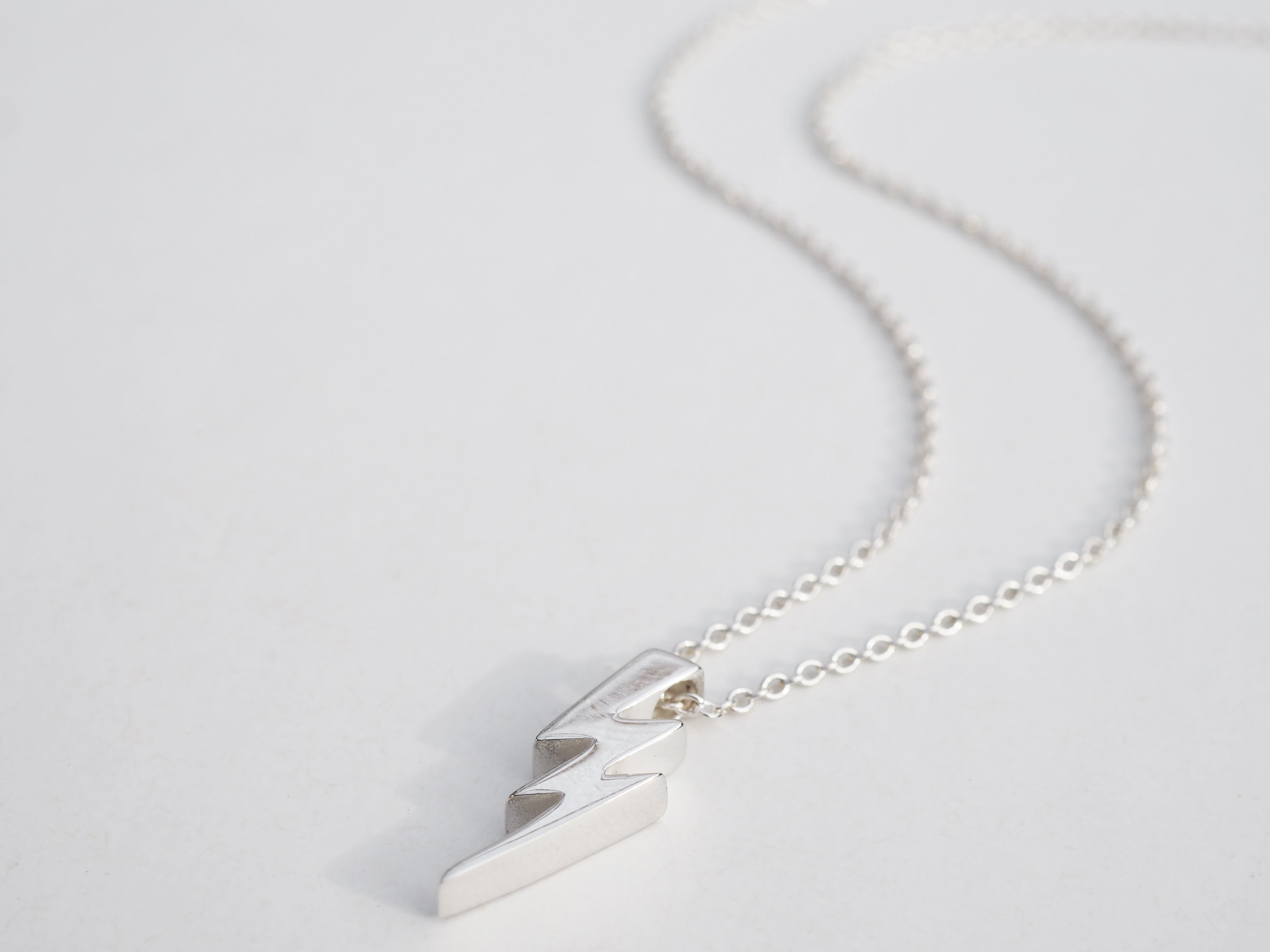 Silver Lightning Bolt Necklace - Bourbon and Boweties