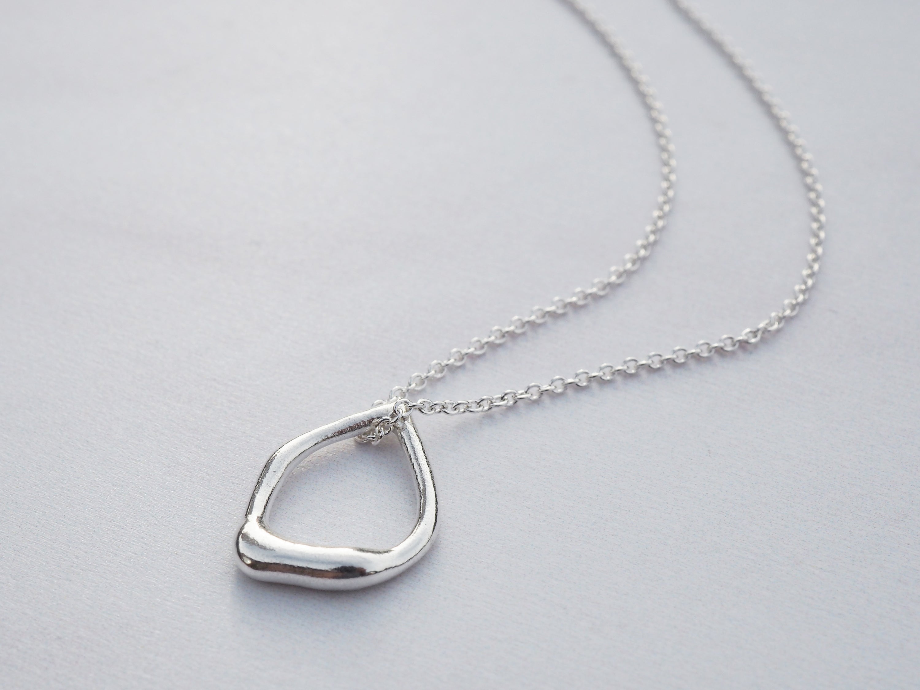 Organic Silver Drop Necklace – tinysilver